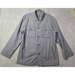 Timberland Gray Cotton Canvas Field Jacket Chore Barn Outdoor Work Pockets Men L